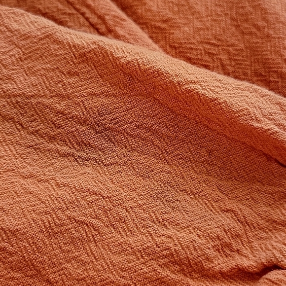 Urban Outfitters Womens Orange Tangerine Button Front Puff Sleeve Midi Dress - Picture 11 of 11